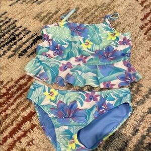 Hurley Blue and Green Bikini Swimwear